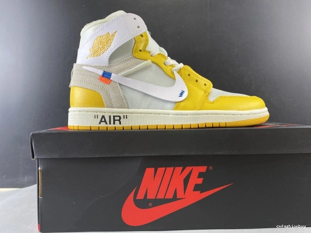 Yellow-Cone AQ0818-149 Jordan Powder Dark Air x NRG White 1 Off-White 0720